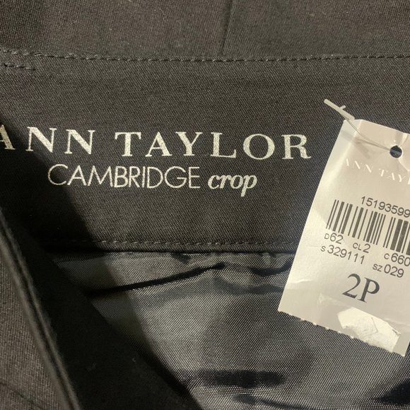 NWT ANN TAYLOR Black Cambridge Crop Pants Size 2P - Picture 6 of 10